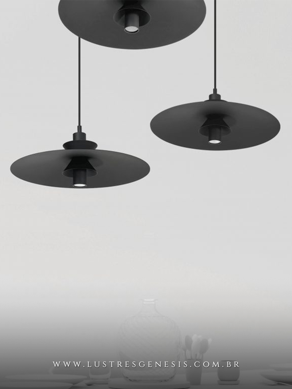 Luminaria Pendente Guanumbi Minimalista Lustre para Cabeceira de Cama, Lavabo, Banheiro, Balcao de Cozinha e Bancada Area Gourmet